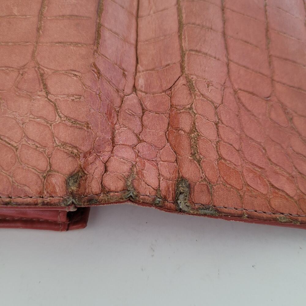 Miu Miu Croc-Embossed Leather Wallet in Light Brown - Picture 10 of 13
